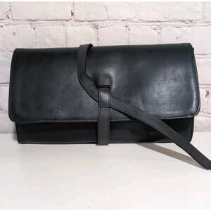 Parker Clay Navy Blue Leather Clutch Bag Unisex Travel Riri Zipper